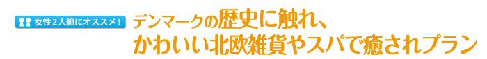 デンマークの歴史に触れ、かわいい北欧雑貨やスパで癒されプラン