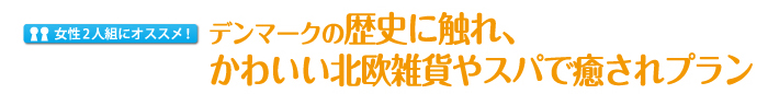 デンマークの歴史に触れ、かわいい北欧雑貨やスパで癒されプラン