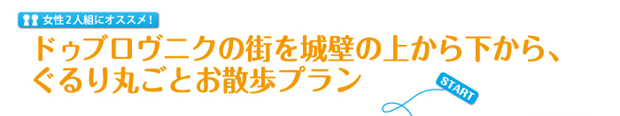 ドゥブロヴニクの街を城壁の上から下から、ぐるり丸ごとお散歩プラン